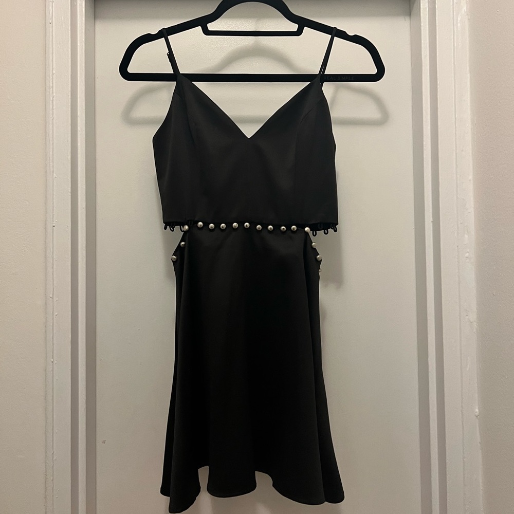 NBD mini black dress with open sides